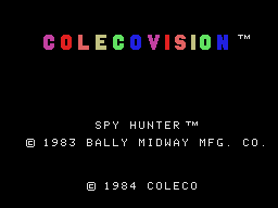 Spy Hunter title screen for Colecovision